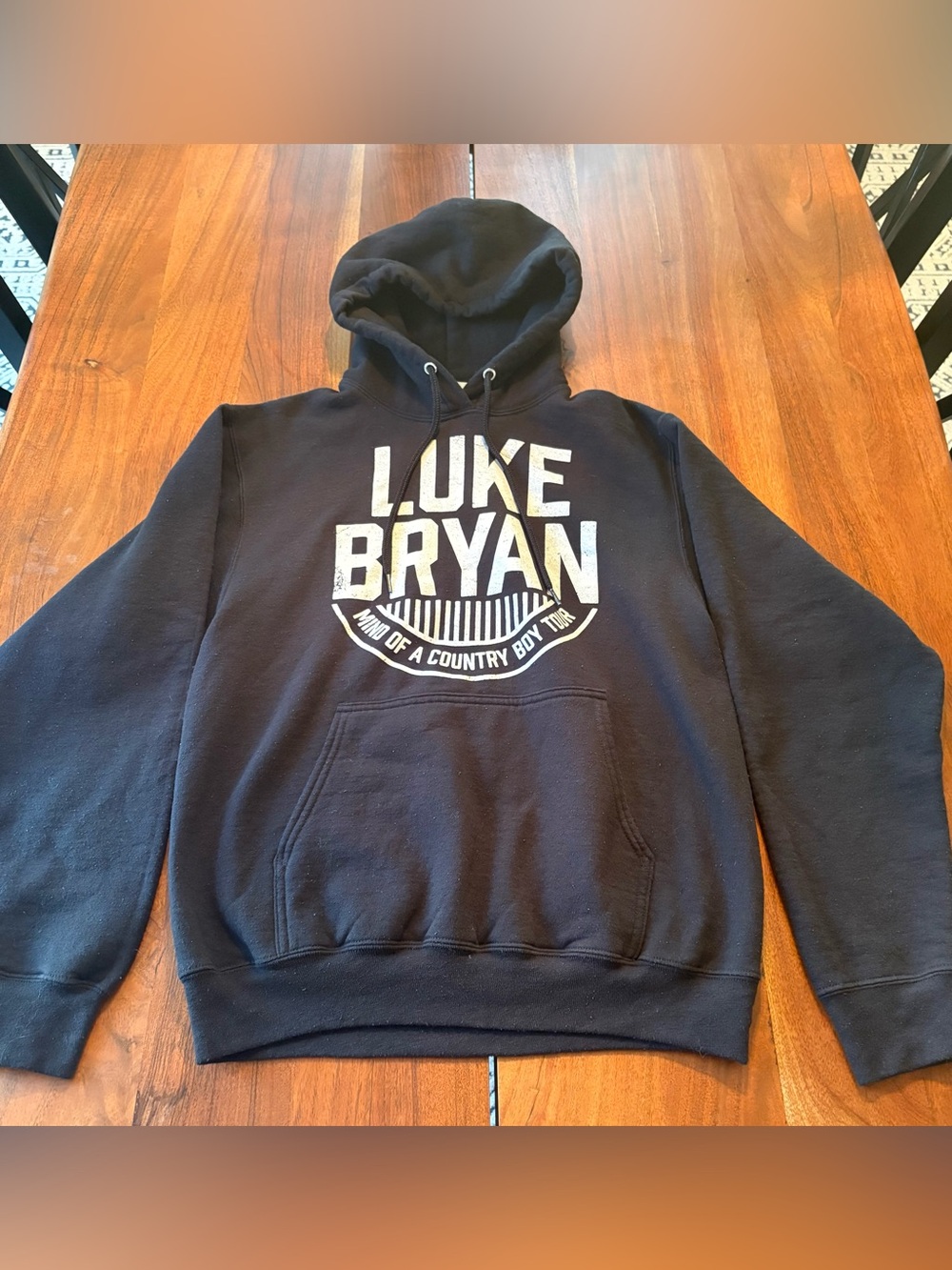 Luke Bryan Black Hooded Pullover Sweatshirt